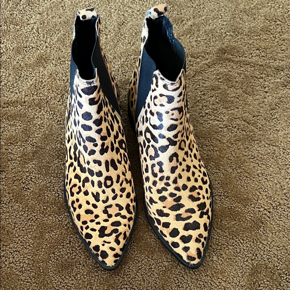 Steve Madden Leopard Print Ankle Booties